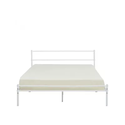 Kovová manželská posteľ 180x200 KARBY 2 - biela