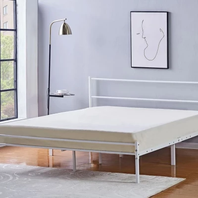 Kovová manželská posteľ 180x200 KARBY 2 - biela