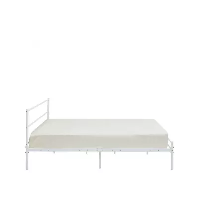 Kovová manželská posteľ 180x200 KARBY 2 - biela
