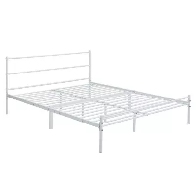 Kovová manželská posteľ 180x200 KARBY 2 - biela