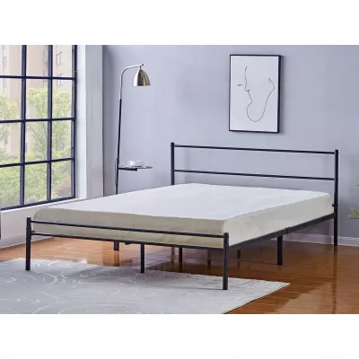 Kovová manželská posteľ 180x200 KARBY 2 - čierna