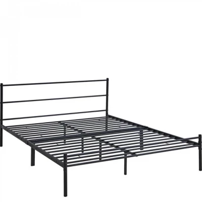 Kovová manželská posteľ 180x200 KARBY 2 - čierna
