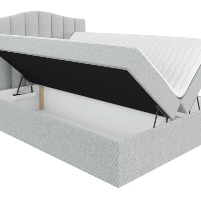 Boxspringová manželská posteľ 140x200 REYA - tyrkysová + topper ZDARMA