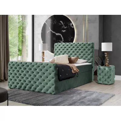 Hotelová dvojlôžková posteľ 140x200 VALANCIA LUX - mätová + topper ZDARMA