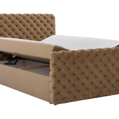 Hotelová dvojlôžková posteľ 140x200 VALANCIA LUX - mätová + topper ZDARMA