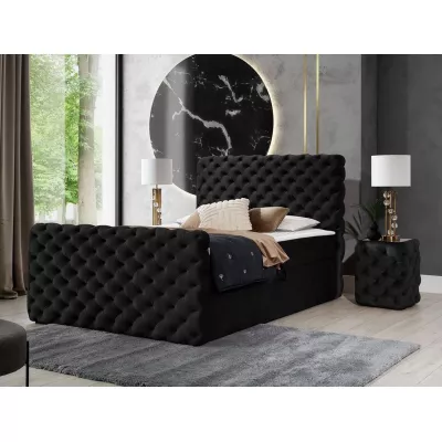 Hotelová jednolôžková posteľ 120x200 VALANCIA LUX - čierna + topper ZDARMA