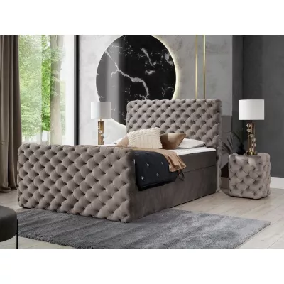 Hotelová jednolôžková posteľ 120x200 VALANCIA LUX - taupe + topper ZDARMA