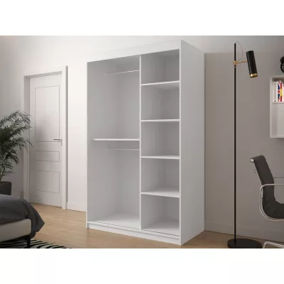 Úzka šatníková skriňa 120 cm ORIOT - biela / čierna