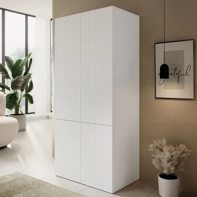 Úzka šatníková skriňa 90 cm CRATO - biela