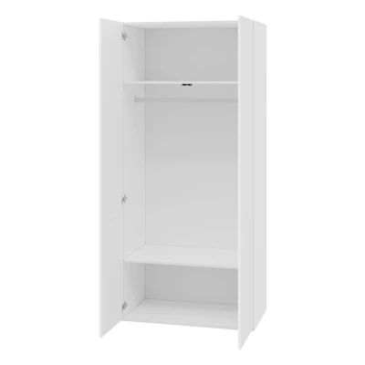 Úzka šatníková skriňa 90 cm CRATO - biela