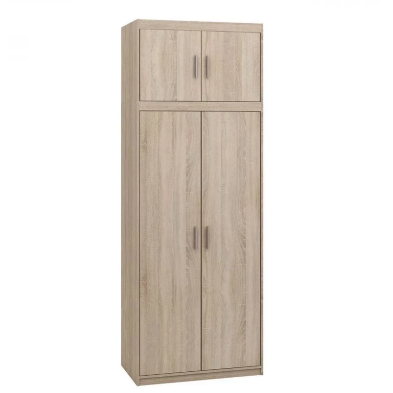Úzka šatníková skriňa 90 cm s nadstavbou ARCATA - dub sonoma
