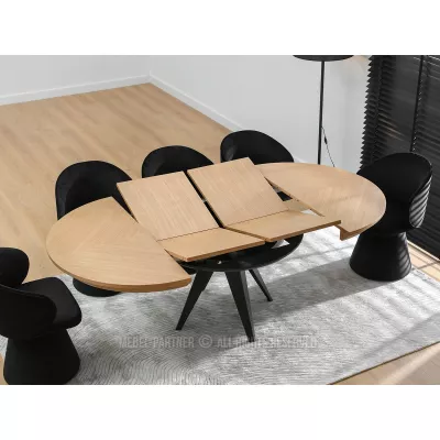 Rozkladací jedálenský stôl 120(220)x120 OMAR - dub / čierny