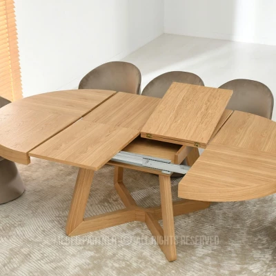 Okrúhly rozkladací stôl 130(230)x130 SABRIN - dub