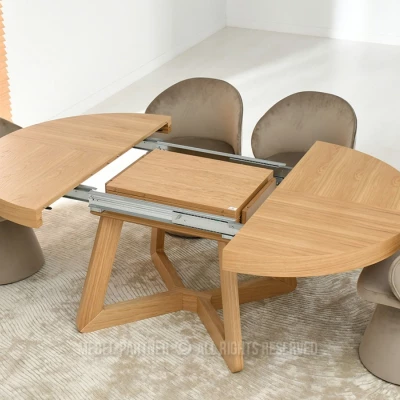 Okrúhly rozkladací stôl 130(230)x130 SABRIN - dub