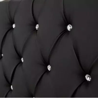 Čalúnená manželská posteľ 160x200 ESCALON - biela ekokoža