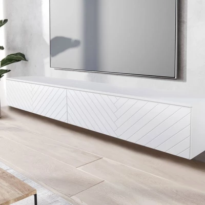 TV stolík s LED osvetlením 180 cm WILLA D - biely 1