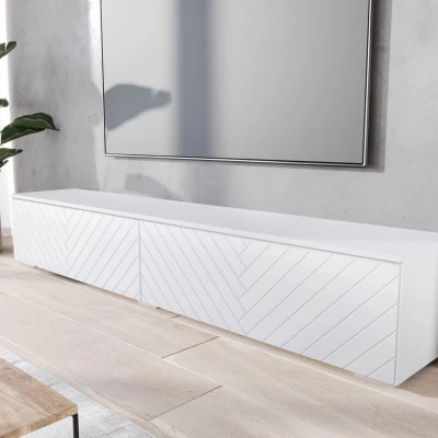 TV stolík s LED osvetlením 180 cm WILLA D - biely 1