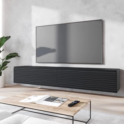 TV stolík s LED osvetlením 180 cm WILLA D - čierny grafit 2