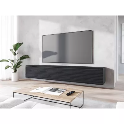 TV stolík s LED osvetlením 180 cm WILLA D - čierny grafit 2