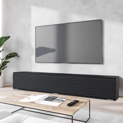 TV stolík s LED osvetlením 180 cm WILLA D - čierny grafit 2
