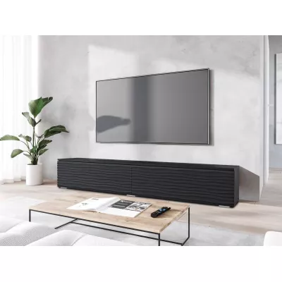 TV stolík s LED osvetlením 180 cm WILLA D - čierny grafit 2