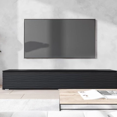 TV stolík s LED osvetlením 180 cm WILLA D - čierny grafit 2