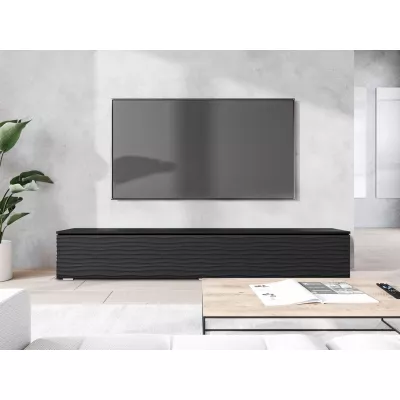 TV stolík s LED osvetlením 180 cm WILLA D - čierny grafit 2