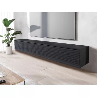 TV stolík s LED osvetlením 180 cm WILLA D - čierny grafit 2