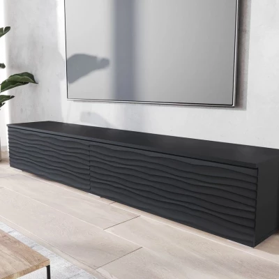 TV stolík s LED osvetlením 180 cm WILLA D - čierny grafit 2