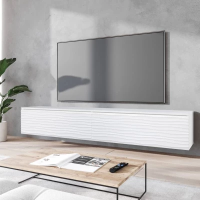 TV stolík s LED osvetlením 180 cm WILLA D - biely 2