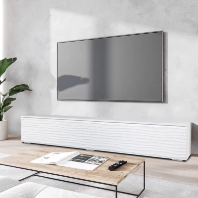 TV stolík s LED osvetlením 180 cm WILLA D - biely 2