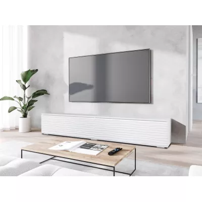 TV stolík s LED osvetlením 180 cm WILLA D - biely 2