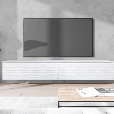 TV stolík s LED osvetlením 180 cm WILLA D - biely 2