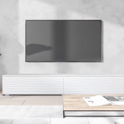TV stolík s LED osvetlením 180 cm WILLA D - biely 2