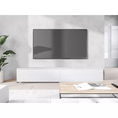 TV stolík s LED osvetlením 180 cm WILLA D - biely 2