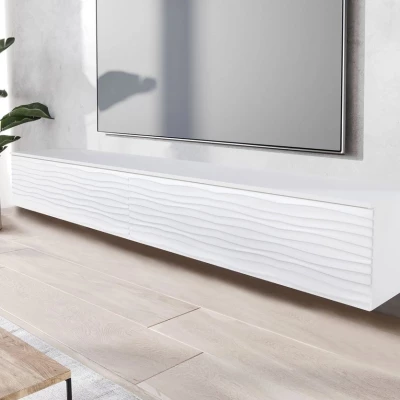 TV stolík s LED osvetlením 180 cm WILLA D - biely 2