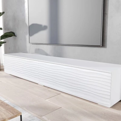 TV stolík s LED osvetlením 180 cm WILLA D - biely 2