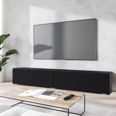 TV stolík s LED osvetlením 180 cm WILLA D - čierny grafit 1