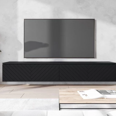 TV stolík s LED osvetlením 180 cm WILLA D - čierny grafit 1