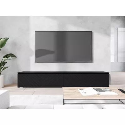 TV stolík s LED osvetlením 180 cm WILLA D - čierny grafit 1