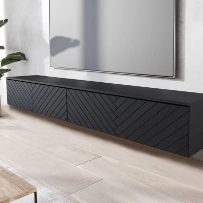 TV stolík s LED osvetlením 180 cm WILLA D - čierny grafit 1