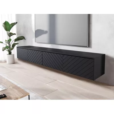 TV stolík s LED osvetlením 180 cm WILLA D - čierny grafit 1