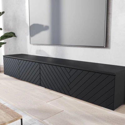 TV stolík s LED osvetlením 180 cm WILLA D - čierny grafit 1