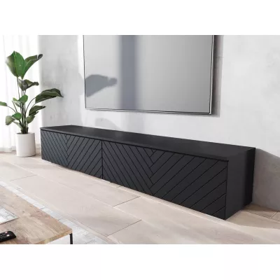 TV stolík s LED osvetlením 180 cm WILLA D - čierny grafit 1