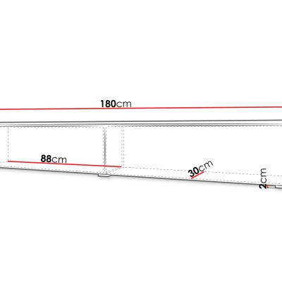 Televízna skrinka 180 cm WILLA D - san sebastian