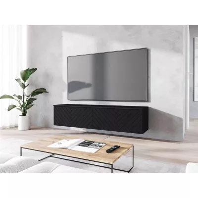 TV stolík s LED osvetlením 140 cm WILLA D - čierny grafit 1