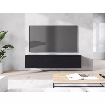 TV stolík s LED osvetlením 140 cm WILLA D - čierny grafit 1