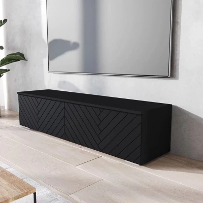 TV stolík s LED osvetlením 140 cm WILLA D - čierny grafit 1