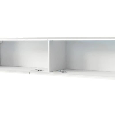 Televízna skrinka s LED osvetlením 140 cm WILLA D - čierna grafitová
