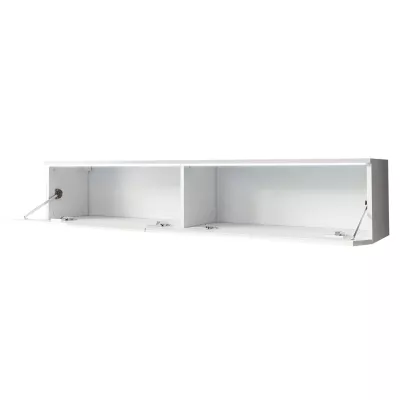 Televízna skrinka s LED osvetlením 140 cm WILLA D - čierna grafitová